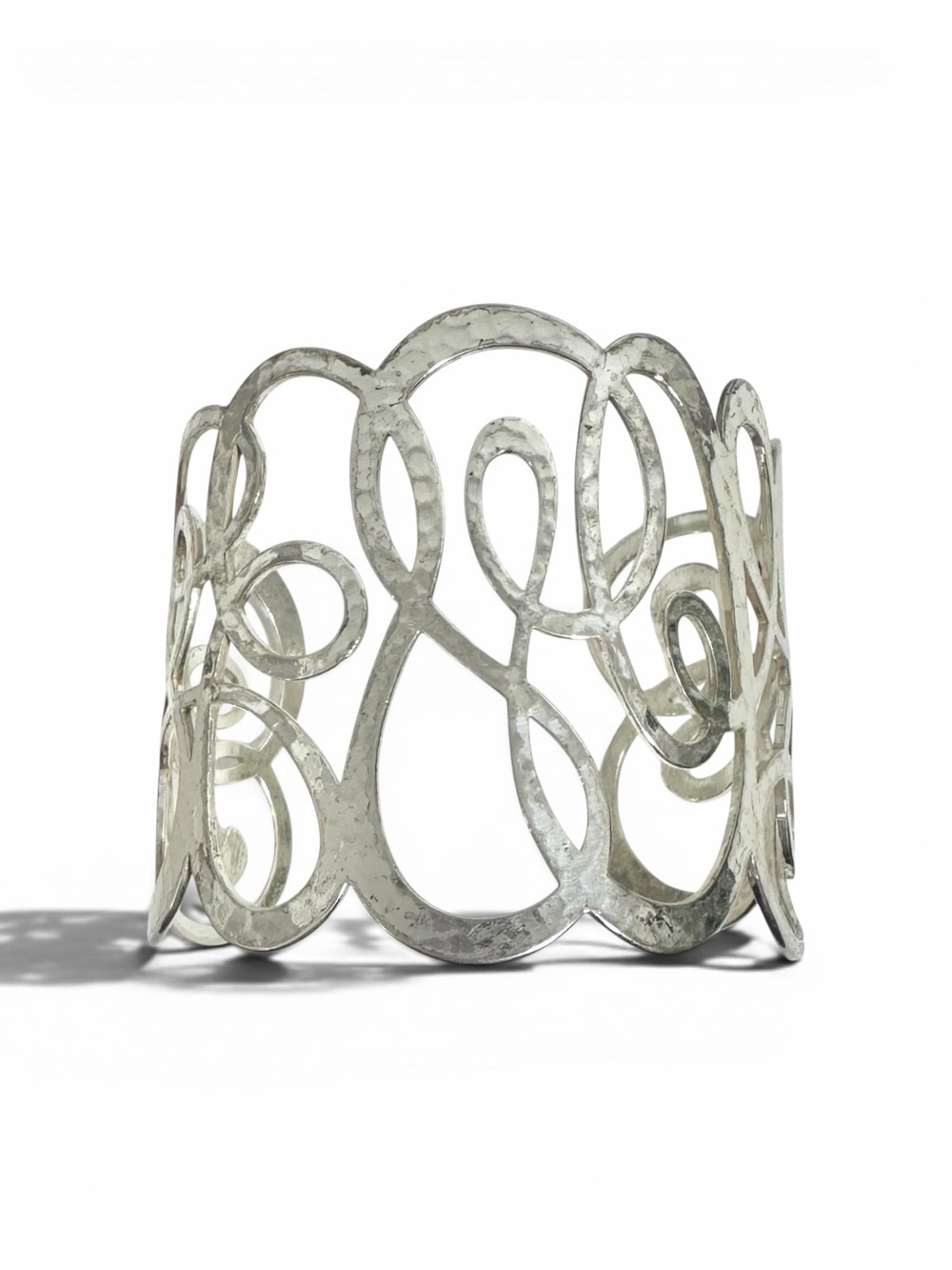Brighton Silver Engraved Scroll Bohemian Boho Cuff Bracelet